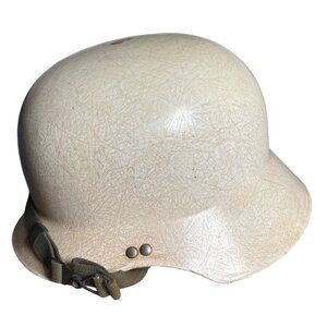 Fiberglass Civil Defense Helmet 60s Cold War German Emergency Response Vtg